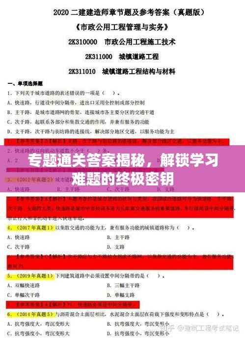 专题通关答案揭秘，解锁学习难题的终极密钥