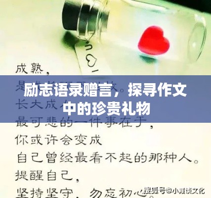 励志语录赠言,探寻作文中的珍贵礼物